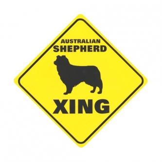 Australian Shepherd Crossing Sign